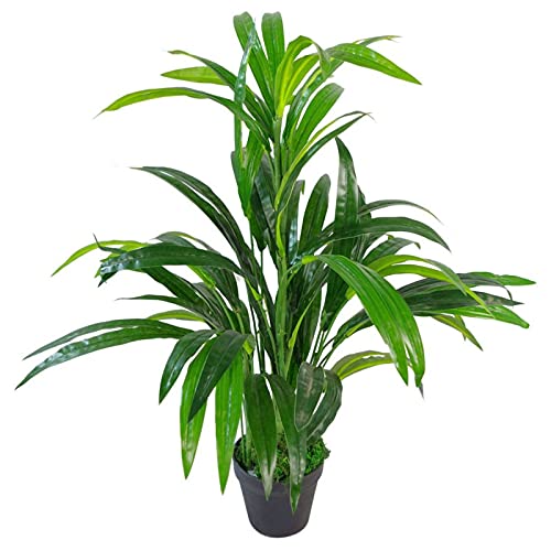 Leaf Design UK Realistic Large Artificial Foliage Plant with Pot, Bamboo, 65cm