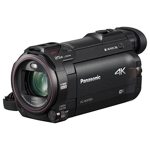 Panasonic 4K Cinema-Like Video Camera Camcorder HC-WXF991K, 20X Leica DICOMAR Lens, 1/2.3" BSI Sensor, 5-Axis Hybrid O.I.S, HDR Mode, EVF, WiFi, Multi Scene Video Recording (Black)