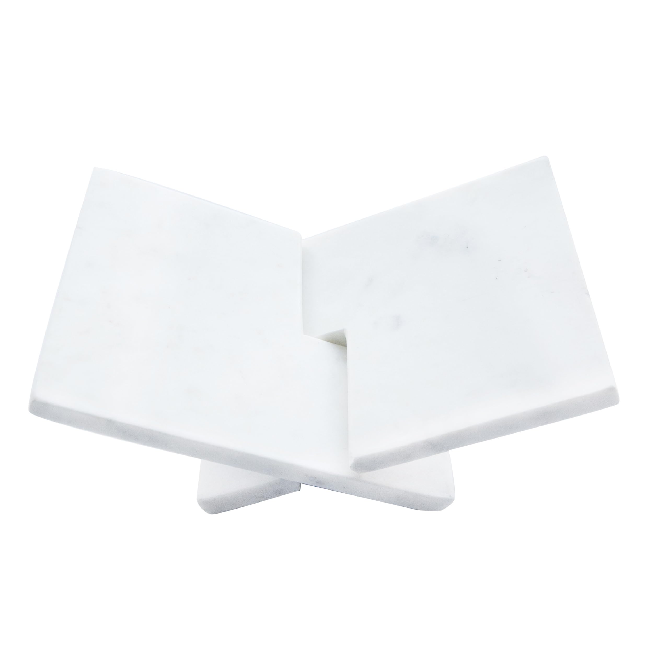 bloomingville decorative marble book holder white