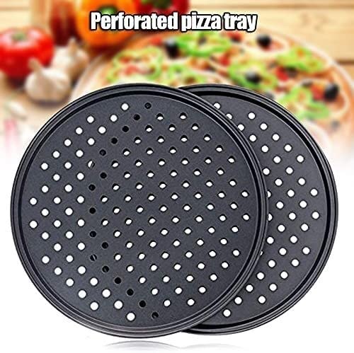 2-paczkowe patelnie pizzy stali węglowej, patelnia siatki, okrągłe patelnie do pizzy, mold i narzędzia do pieczenia