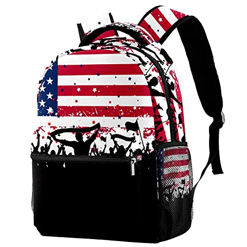 Sac à dos de voyage femme style décontracté aux motifs USA