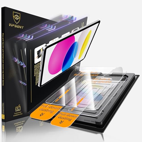 Vipsent 2-Pack Glass Screen Protector for iPad mini 5/4 (2019/2015 Model 5th/4th Generation) Military Shatterproof 9H+ Hardness Auto-Alignment Frame Anti-Fingerprint HD Clear Scratch Resistant
