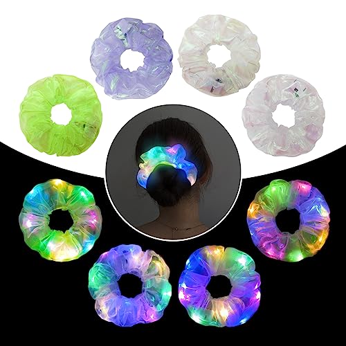 MUYANN 4 chouchous lumineux LED cheveux élastique