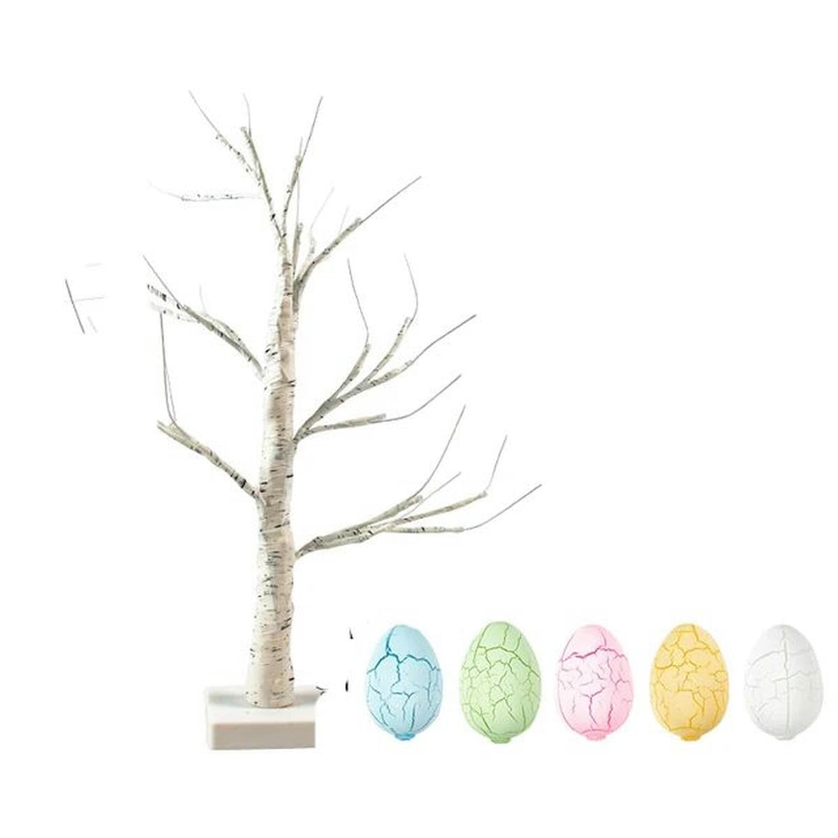 Decorazione pasquale 60 cm Betulla Casa di Pasqua Luce Regalo Festa di primavera Ornamenti da tavolo Luce Festa di Pasqua Regali per bambini-60CM A