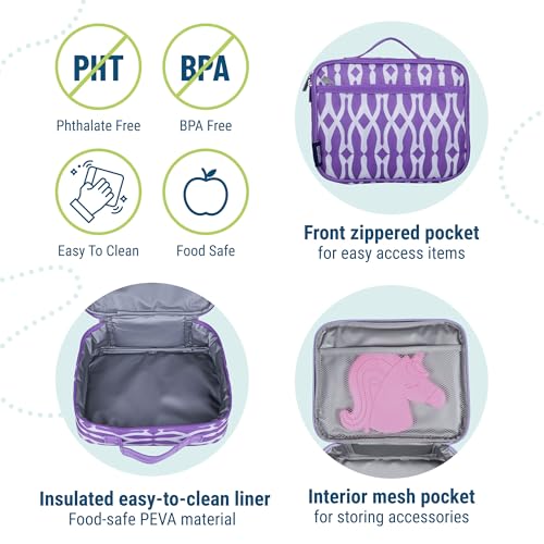 Image of Wildkin Kids Insulated Lunch Box, Wishbone | Insulated, wipe-clean lunch box for school, daycare, and travel