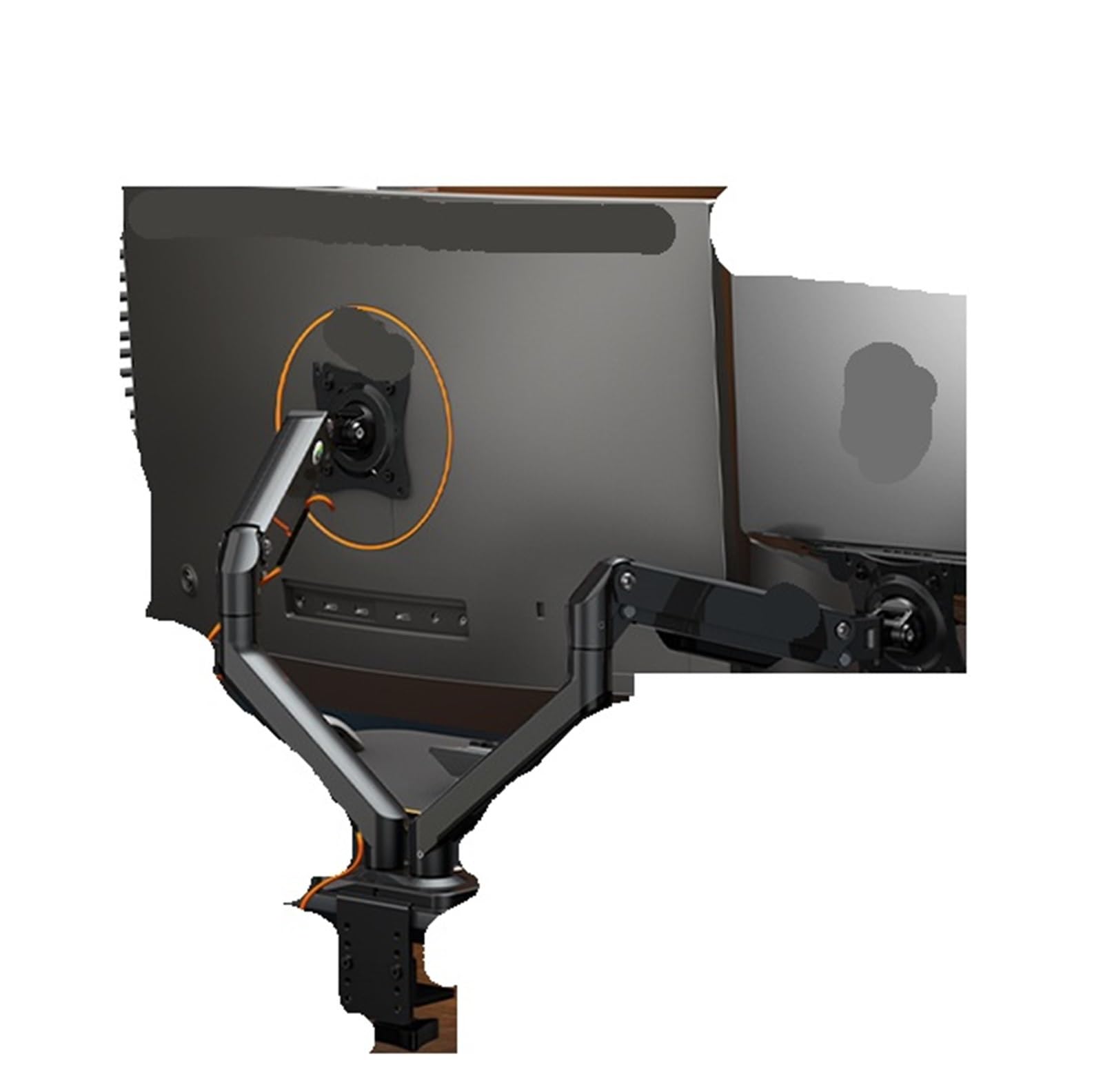 OPTEPYOE Monitor stand with inverted dual-screen desktop, height adjustable and rotatable