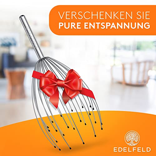 Die entspannende Kopfmassage Spinne mit 28 Fingern von Edelfeld [VERBESSERTE VERSION 2025] -Kopfmassagegerät mit Auslegern auf 2 Ebenen - Kopfkrauler mit Wohlfühl-Noppen - Massagespinne als Geschenk 5