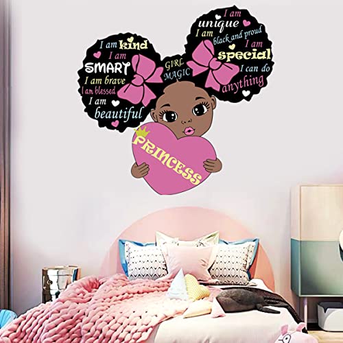 Adhesivo de pared inspirador Black Girl Magic color brillante miniatura 4