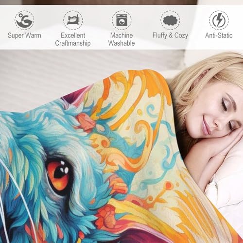 Couverture moelleuse et douce flannel pour des soirées cocooning chaleureuses sur le canapé - 4