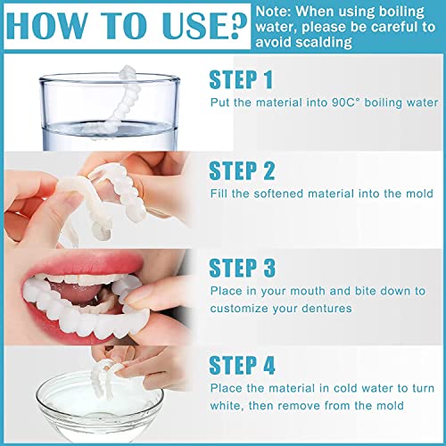 Denture Teeth Temporary Fake Teethsnap On Veneers, Snap In Teeth For Men And Women,Cover The Imperfect Teeth,No Pain No Shot No Drilling,Fix Confident Smile(2 Pcs) #TOP1
