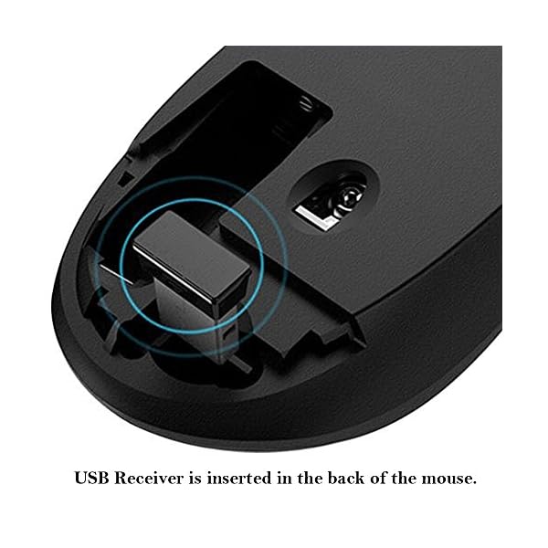 MiraCase Comfortable 2.4 GHz Long Range Silent Wireless Mouse | 1600 DPI | 30ft Working Distance | Battery Included | Black - Image 6