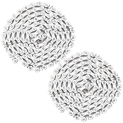 2 Sets 6/7/8 Speed Bike Chain, Bike Chain for Road Mountain Racing Cycling