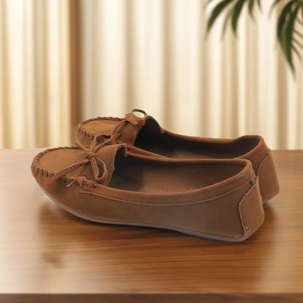 Womens Loafer Flats Bowknot Comfortable Single Shoes Round Toe Slip-On Design Casual Lightweight Flats for Office Work Daily Wear 2026 - view 2