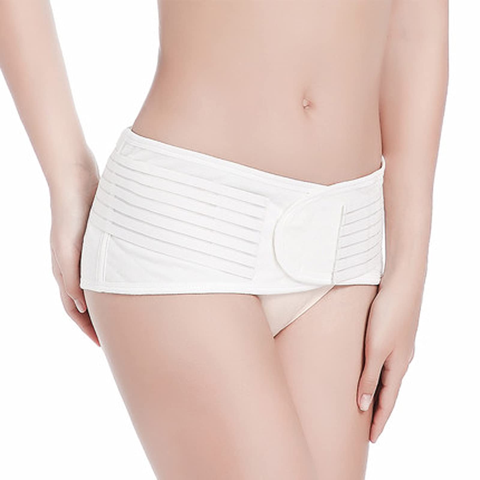Cinturón de corrección de Pelvis Hip Up Mujeres Ergonómico Cómodo y Transpirable Postparto Entrenador de Cintura del Vientre Levantador Abdomen Body Shaper Fajas,Blanco,L