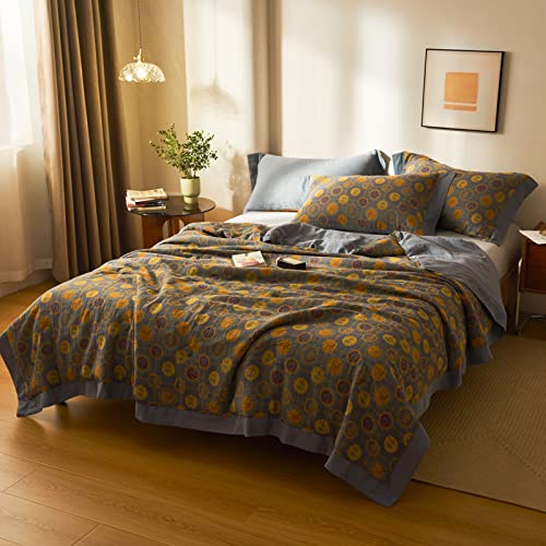 Couette simple qualité hôtelière en microfibre douce et gaze à bulles pour toutes saisons