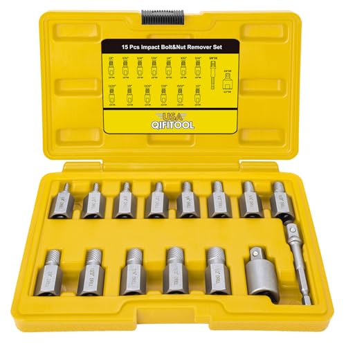 15 PCS Screw Extractor Set with 3/8