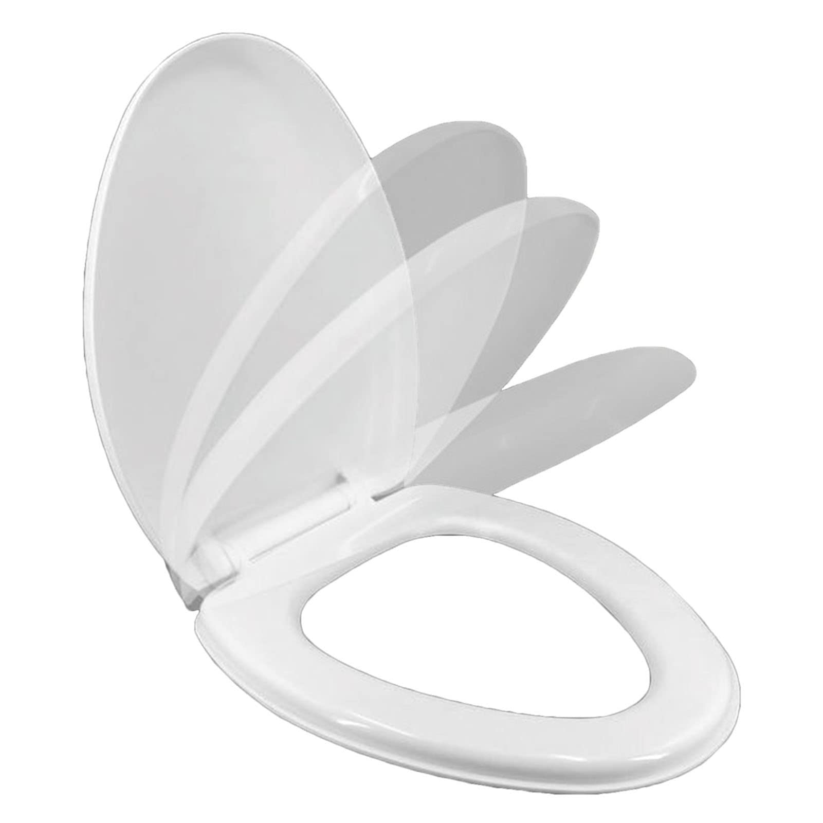 Oval Toilet seat Elongated Slow Close Robust White Plastic Toilet Bowl seat with Cover Easy to Install, White, Toilet, Slow, Close, Oval, seat, Durable, Elongated