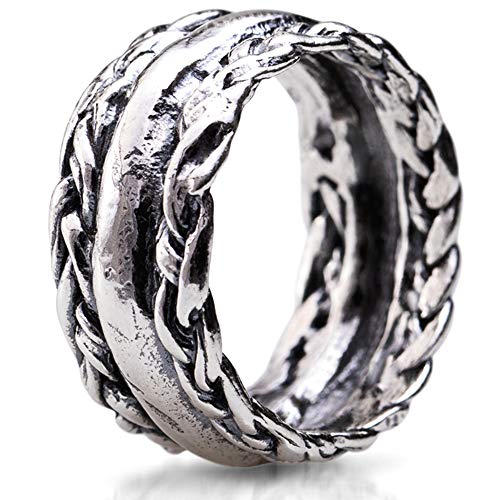 Joolala Sterling Silver Woman's Ring, 925 Silver Brades Ring for Woman - Gorgeous Oxidized Finish - Ideal Promise Ring, Anniversary (8)