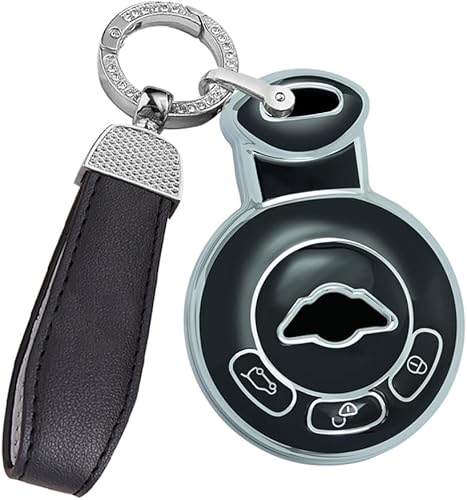 Miniatura 9 de ontto Silver Edge - Funda para llave inteligente de entrada sin llave, compatible con Mini Cooper Countryman Paceman 2007-2014, protector de llave