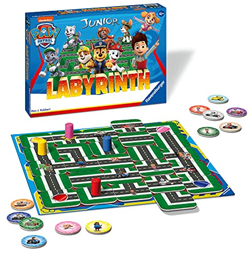 Ravensburger Paw Patrol Labyrinth Junior - Moving Maze Game Family Board Game for Kids Age 4 Years Up