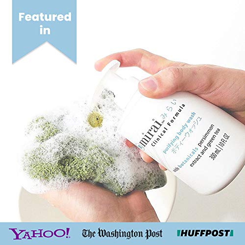 Mirai Clinical Purifying and Deodorizing Body Wash with Persimmon and Green Tea Extracts for Men and Women 2 bottles at 300ml each