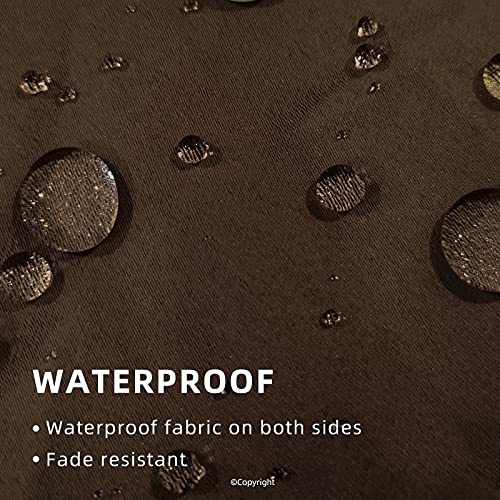 Diva En Camino Dec Outdoor Patio Curtain Waterproof Darkening Thermal Insulated Indoor Curtains For Bedroom, Porch, Living Room, Pergola, Cabana, W52 X L95, Chocolate Brown, Set Of 2 Panels #TOP1