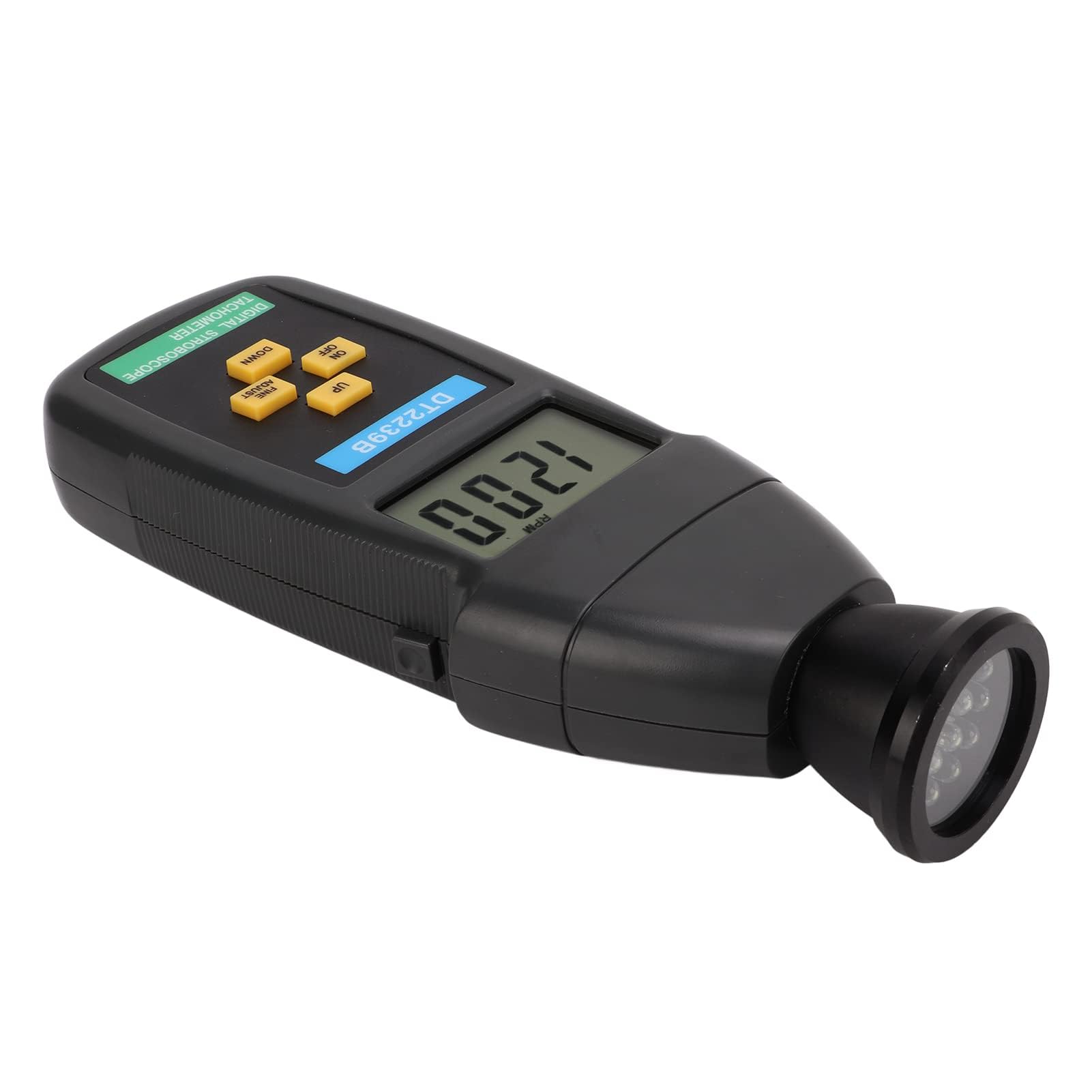 Estroboscopio Digital LCD DT2239B, Tacómetro de Flash de Mano Tacómetro de Flash Tacómetro de Flash de Mano Tacómetro de Estroboscopio sin Contacto 60-19,999RPM
