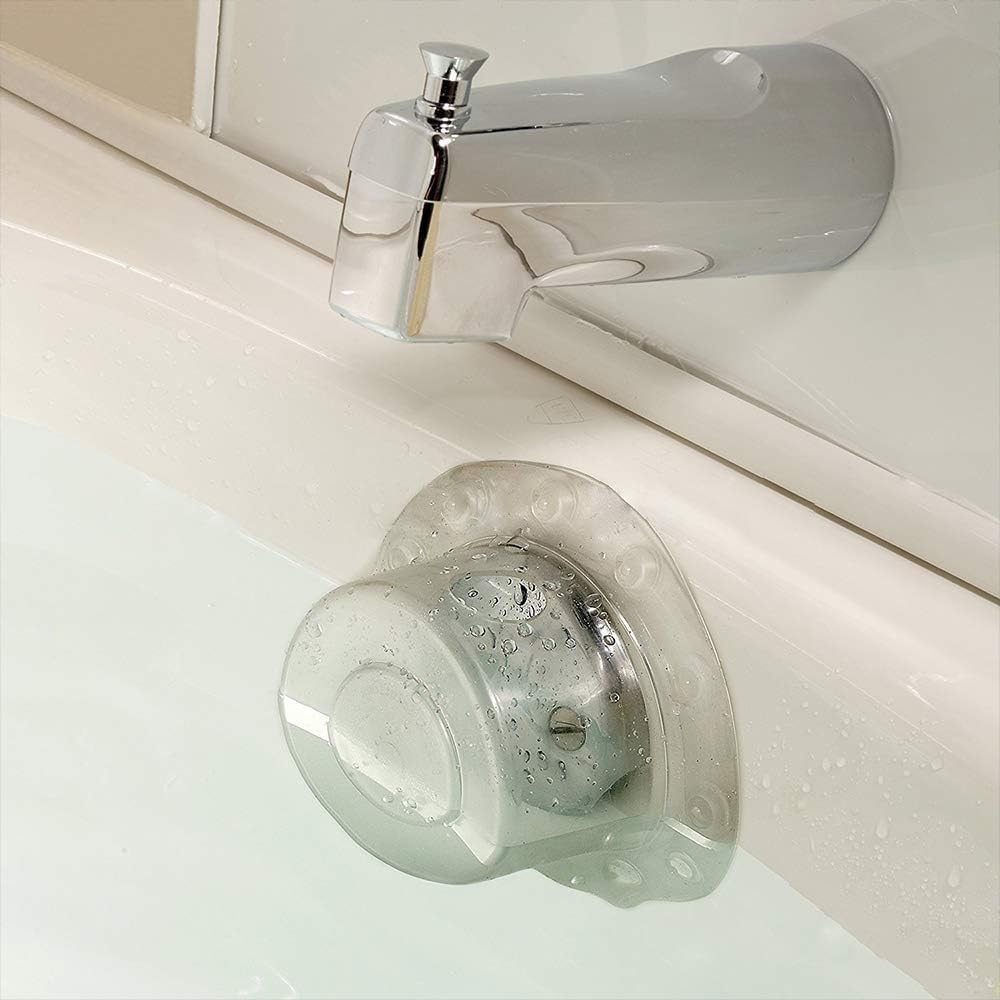 Doyeozoowen Clear 1 Pack Bathtub Overflow Drain Cover, Tub Overflow Stopper Deeper Bath Plug To Get Deeper Bathtub Water For A More Comfortable Bathing Experience (Clear)