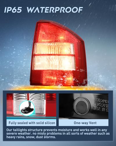 Image of Nilight Taillight Assembly Compatible with 2007 2008 2009 2010 Jeep Compass