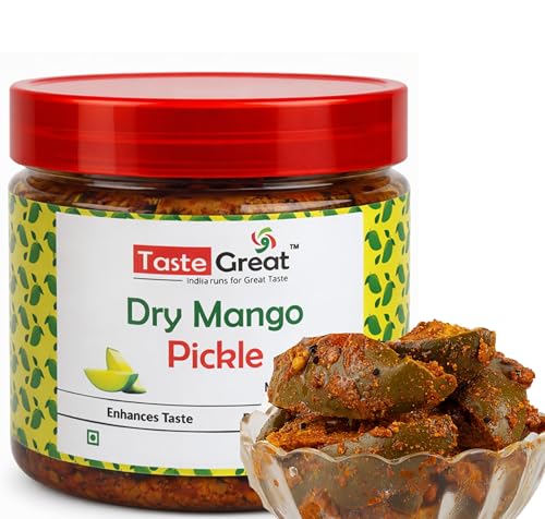 Image of Taste Great Dry Stuffed Mango Pickle (250g) I Fresh Homemade Bihari Bharua Tangy, Spicy Aam ka Achar I Long Cut Mango pieces stuffed with roasted masalas I Made with Bihar UP style recipe