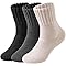 Wamicu Winter Womens Thermal Socks - Thick Wool Inner Soft Cosy, 3 Pairs Ladies Crew Work Hiking Warm Boot Socks for Gifts UK Size 4-8.