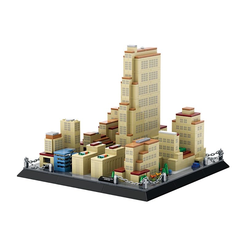 WANGE Architecture Model to Assemble with Building Blocks. Rockefeller Center, New York.