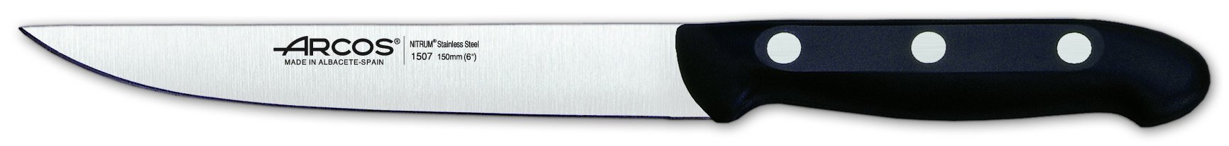 Arcos-Juego de cuchillos + Maitre Cuchillo Panero, Acero Inoxidable, Negro, 210 mm