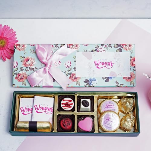 Image of Velvet Fine Chocolates Gift Hamper Nut-ilicious confections box 2 rocks, 2 almond florentines, 4 assorted chocolates, 2 chocolate bars,1fruit and nut chocolate log