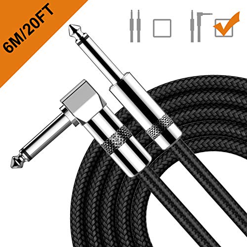 Guitar Cable 20 ft New bee Electric Instrument Cable Bass AMP Cord 1/4