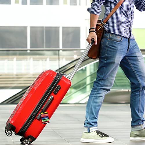 Vicloon Kofferanhänger,4 Stück Gepäckanhänger, Bunte Koffer Tags aus Silikon,Adressschild Namensschilder,wasserdichte Tags Identifizierung von Gepäck und Koffer auf Reisen