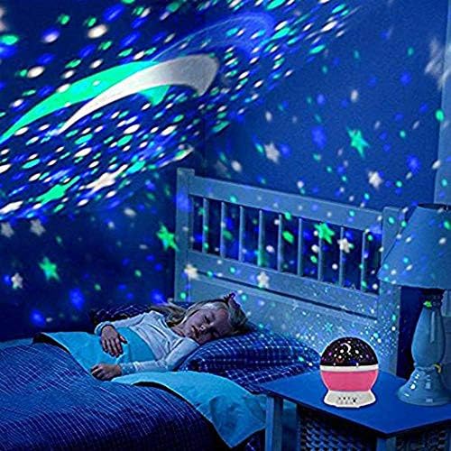 Star Master Projector Lamp for Kids Bedroom with USB Multicolor Rotating Led Night Light Moon Galaxy Sky Cosmos Night Lamp for Sleep Relaxation Home Party Decoration Baby Room Diwali Gift