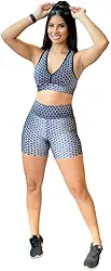 Conjunto Fitness Feminino Calça Legging e Top Nadador Roupa Academia Treino Exercicio Caminhada Ginastica