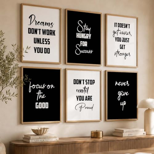 Image of kotart Motivational Quote - Painting for Living Room Bedroom Office Wall hanging frames | Paintings with Frame Home Decoration Set of 6 Multicolo (19X25 Inch, B)