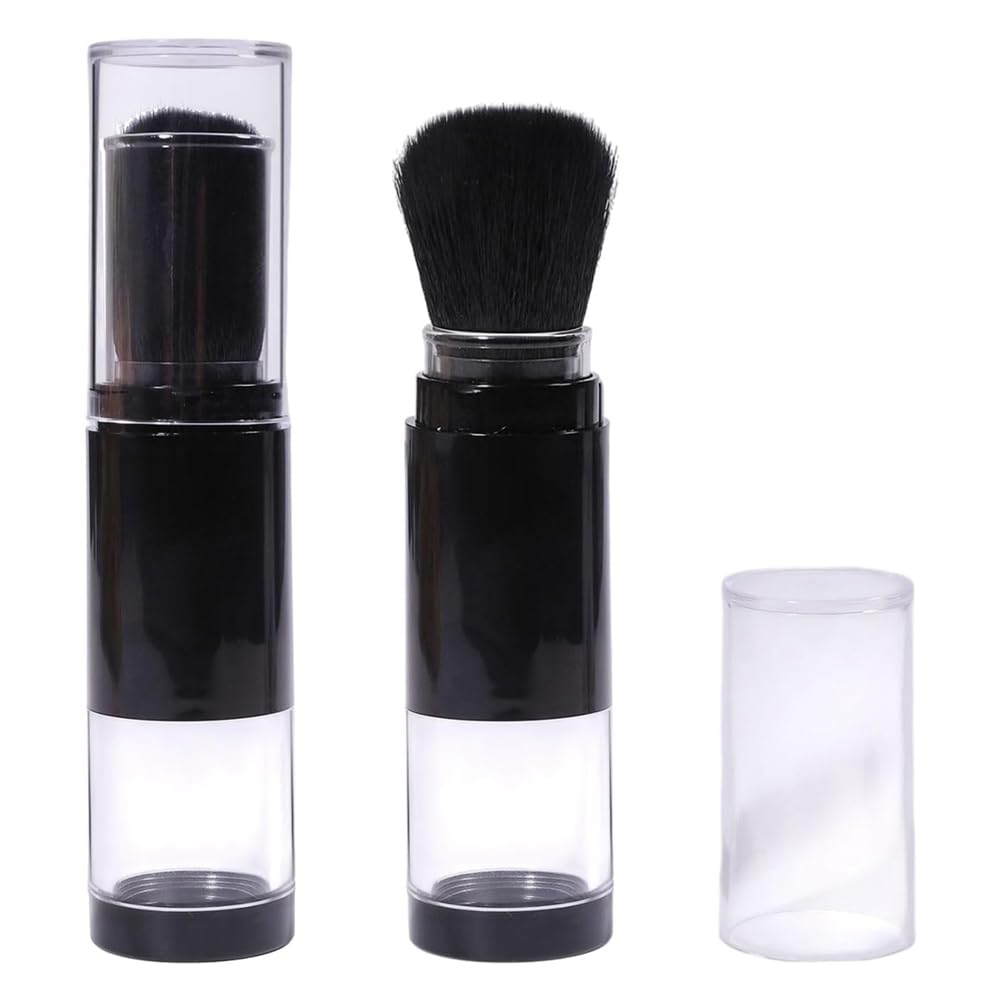 cdymrl 2Pcs Embossing Powder Brushes Retractable Applicator Tool Craft Painting Powder Brush Soft Bristles Handle Tool