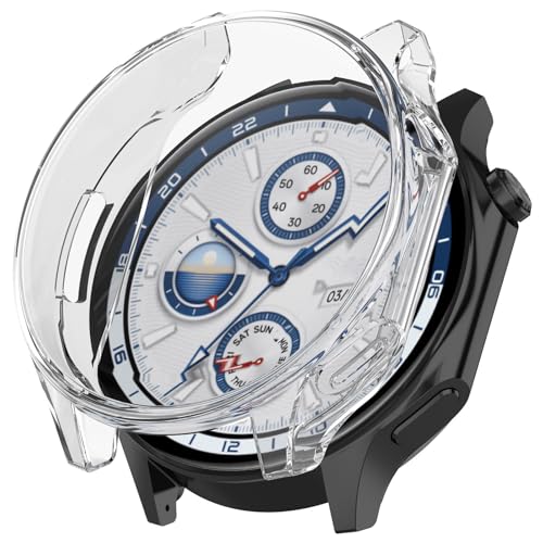 FiiMoo Cover con Pellicola Protettiva per OPPO Watch X Custodia, Custodia Protettiva Complessiva, [Tocco Sensibile][HD Clear], Custodia Protettore Schermo per OPPO Watch X-Trasparente