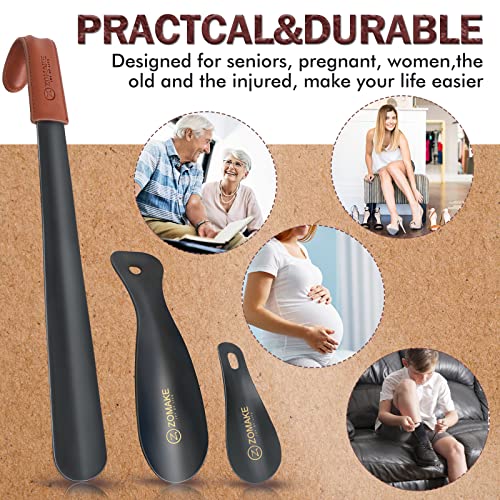 Zomake ZOMAKE-SDJ-ZOM-E0ZS0200B Metal Shoe Horn,Long Handle Shoe Horn thumb #5