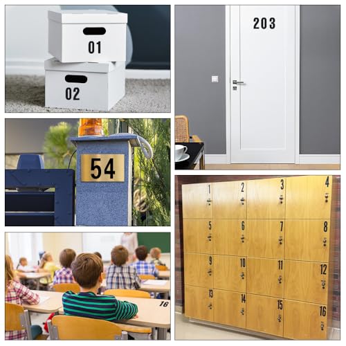 100 Stück Groß Zahlen Aufkleber, 10 cm Mailbox Nummern Aufkleber, Klebezahlen Wetterfest Schwarze Zahlen, Reflektierende Vinyl Nummernaufkleber, 0-9 Selbstklebende Zahlen für Mülltonnen, Hausnummern