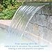 SUMGREEN 12 Inch Pool Fountain 304 Stainless Steel Waterfall Spillway with Pipe Connector Kits, Wider Water Flow Sheer Descent Platform Water Feature Fountain for Swimming Pool, Outdoor Garden Decor
