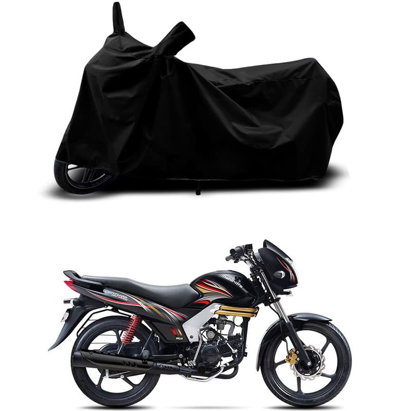 Image of 100% Scratchproof /UV-Rays /Heat Protection /Birds Dropping /Water Resistant /Dust Proof /Waterproof /Full Bike Scooty Two Wheeler Body Cover Compatible for Centuro All Varients[Black]