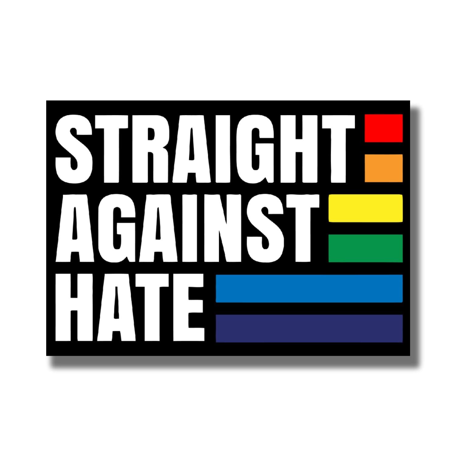 Proud Ally Magnet – LGBTQ Rainbow Flag Car Bumper Fridge Magnet, 5 Inches, Made In USA