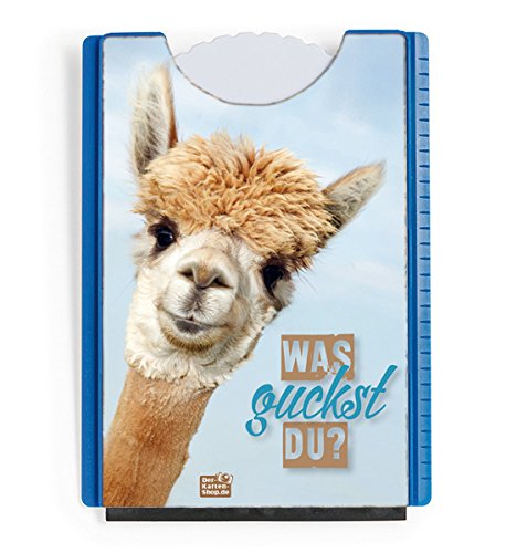 Der-Karten-Shop.deFun design parking disc with ice scraper and rubber lip, funny alpaca, what do you look?