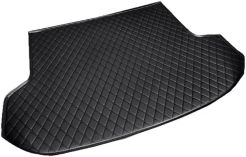 Car Leather Trunk Mat for Volkswagen VW Touareg 2019-2024, Boot Liner Protector Mats Cargo Pad Carpets Tray Liners Anti-Slip Waterproof Auto Accessories Interior,A/Black