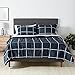 AmazonBasics 7-Piece Bed-In-A-Bag - Full/Queen, Navy Simple Plaid