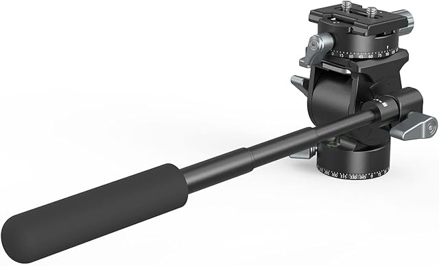 SMALLRIG Video Fluid Head, Video Camera Tripod Head with QR Plate, Pan Head for Compact Video Camera, DSLR and Tripod, Max Load 11.02 lbs/5 kg - 3457